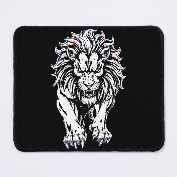 Item preview, BLACK AND WHITE LION. designed and sold by GraveKey.