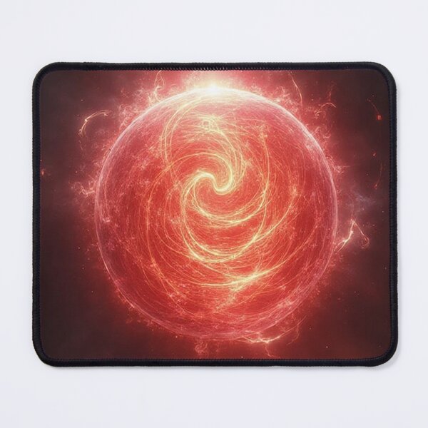 Item preview, Mystical Red & White Energy Orb – Spiritual Balance Aura Design designed and sold by OhmAuraArt.