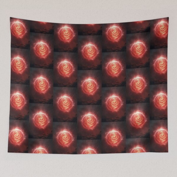 Item preview, Mystical Red & White Energy Orb – Spiritual Balance Aura Design designed and sold by OhmAuraArt.