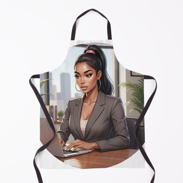 Item preview, Chic Black Career Girl Art designed and sold by GlamourCutieAI.
