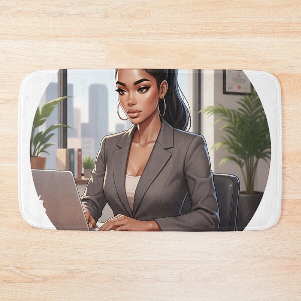 Item preview, Chic Black Career Girl Art designed and sold by GlamourCutieAI.