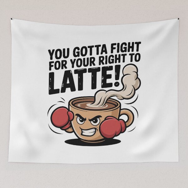 Item preview, You Gotta Fight For Your Right To Latte! – Boxing Latte Cup designed and sold by JPees.