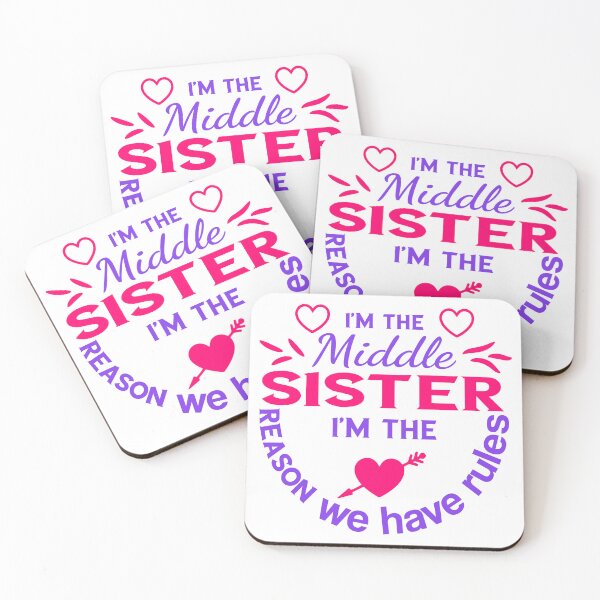 Item preview, Funny Middle Sister Slogan: "The Reason We Have Rules" Quote | Best Sibling Rivalry Gift for Daughter, Girl & Middle Kid designed and sold by karibov.
