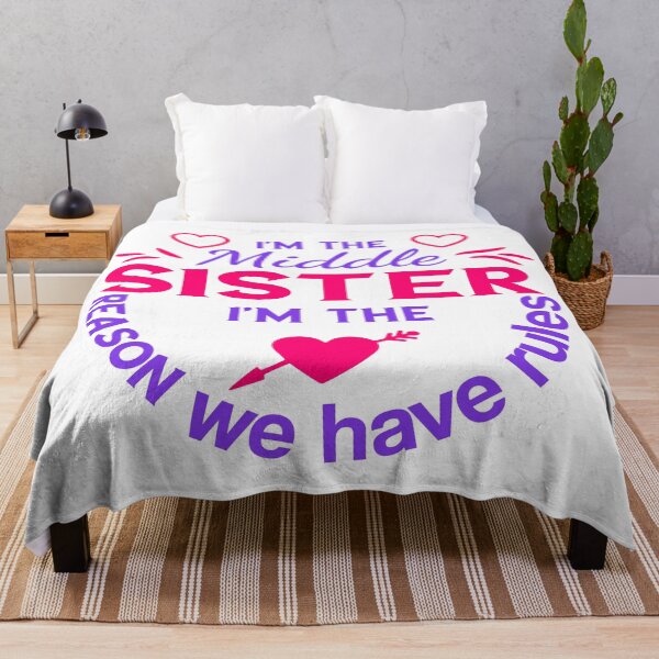 Item preview, Funny Middle Sister Slogan: "The Reason We Have Rules" Quote | Best Sibling Rivalry Gift for Daughter, Girl & Middle Kid designed and sold by karibov.