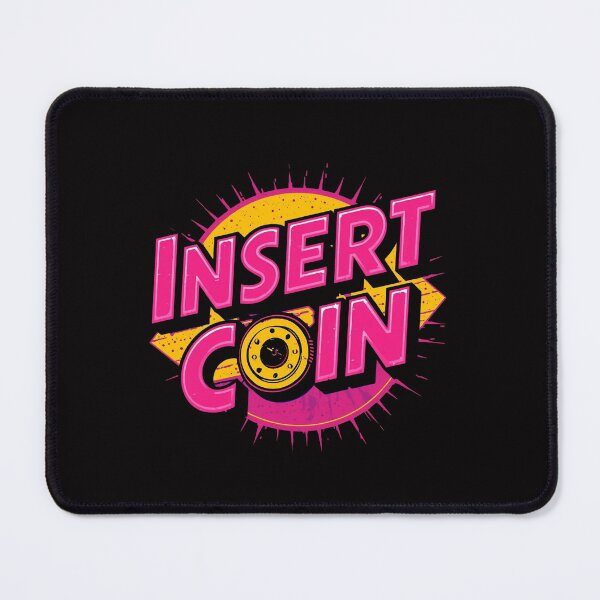 Item preview, Retro Arcade Style Insert Coin Graphic designed and sold by HaarlemPinupParadise.