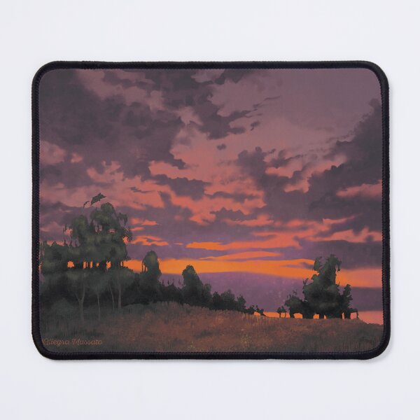 Item preview, Twilight Field: Moody Sunset Landscape designed and sold by AllegraMussato.