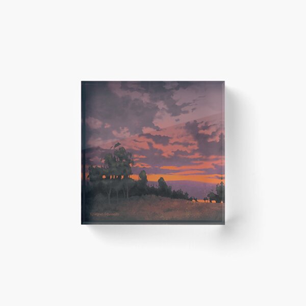 Item preview, Twilight Field: Moody Sunset Landscape designed and sold by AllegraMussato.