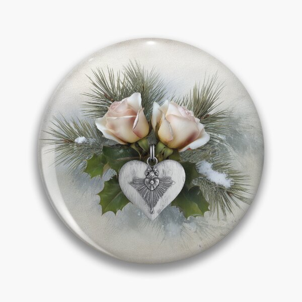 Item preview, Vintage Christmas heart ornament art designed and sold by olenapetol.