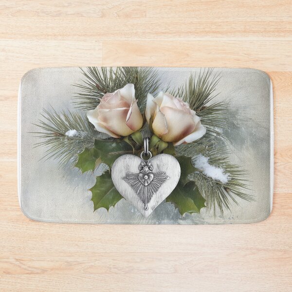 Item preview, Vintage Christmas heart ornament art designed and sold by olenapetol.
