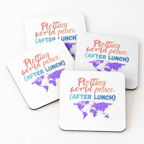 Item preview, Plotting World Peace After Lunch sarcastic saying designed and sold by SloganSauce.