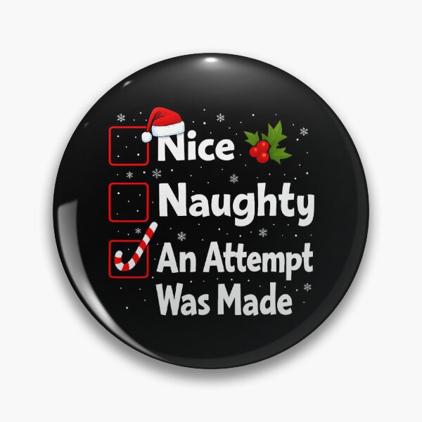 Item preview, Funny Nice Naughty Attempt Holiday Checklist  designed and sold by barrycantre11.