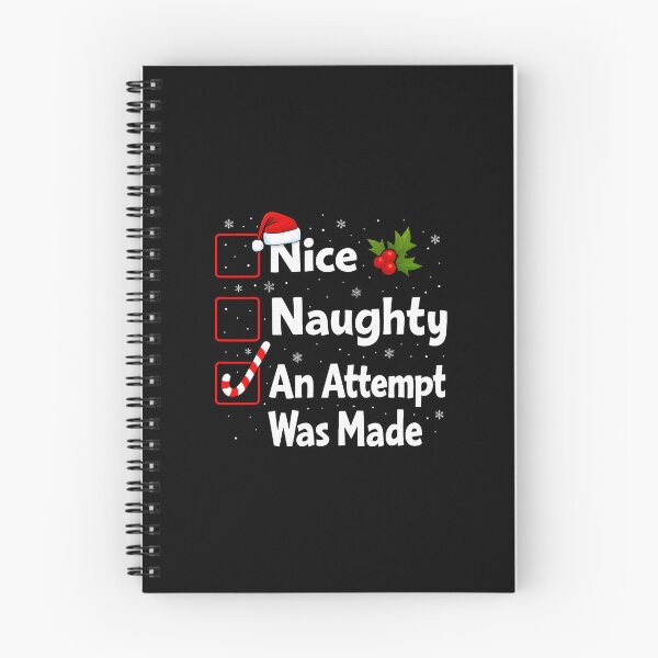 Item preview, Funny Nice Naughty Attempt Holiday Checklist  designed and sold by barrycantre11.