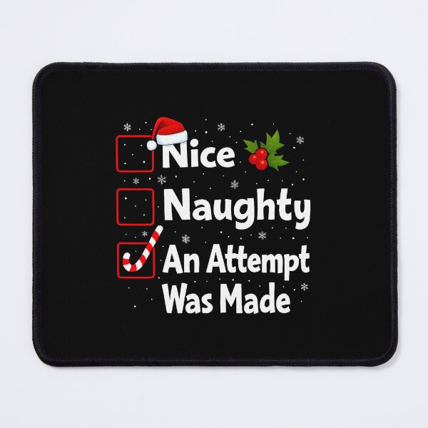Item preview, Funny Nice Naughty Attempt Holiday Checklist  designed and sold by barrycantre11.