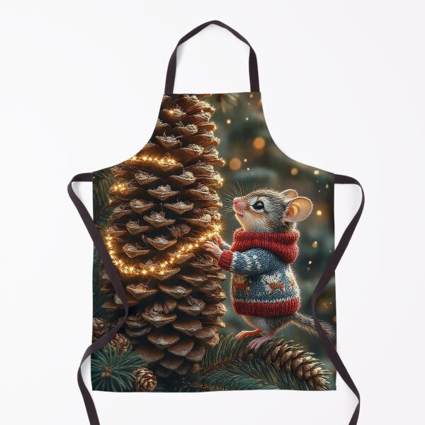 Item preview, Christmas Mouse Decorating the Pinecone Tree designed and sold by AmetistLight.