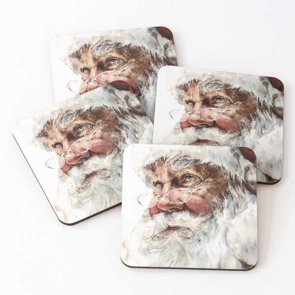 Item preview, Hyper-Realistic Watercolor Santa Claus Portrait - Detailed Christmas Art designed and sold by Moss and Moon Studio.