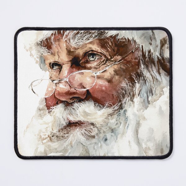 Item preview, Hyper-Realistic Watercolor Santa Claus Portrait - Detailed Christmas Art designed and sold by Moss and Moon Studio.