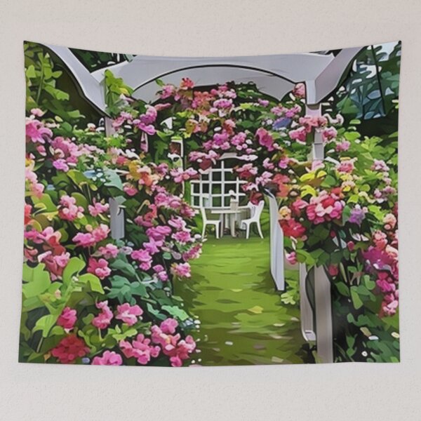 Item preview, Painting of Climbing Roses designed and sold by tomorrowsart.