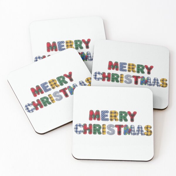 Item preview, Patchwork “Merry Christmas” — Plaid & Patterned Letters designed and sold by UniqueArtsOnly.