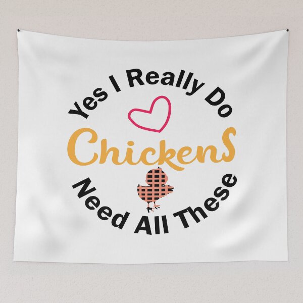 Item preview, Funny Chicken Slogan: "I Really Do Need All These Chickens" Quote | Best Gift for Chicken Mama, Farmer Dad & Homesteading designed and sold by karibov.