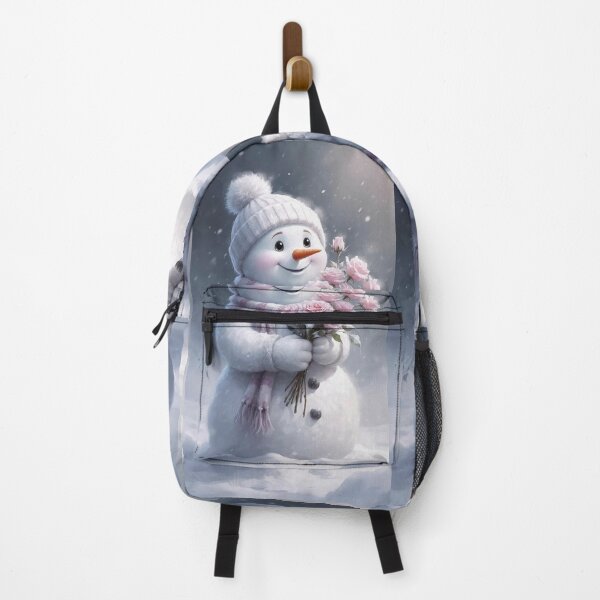 Item preview, Cute Snowman with Pink Roses designed and sold by AmetistLight.