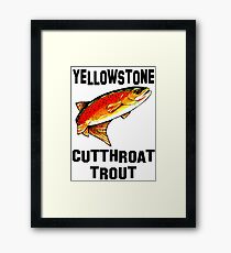 Yellowstone Cutthroat Trout Fish Fishing Fly Sports Sportman Rocky Mountain Man Cave Fisherman Dad Father Gift Ideas Char Framed Print