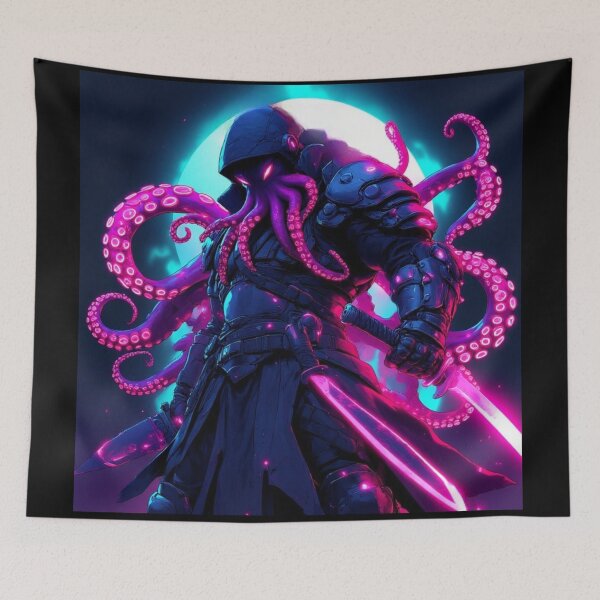 Item preview, Octopus Warrior – Mythical Sea Fighter Illustration designed and sold by SweetRossel.