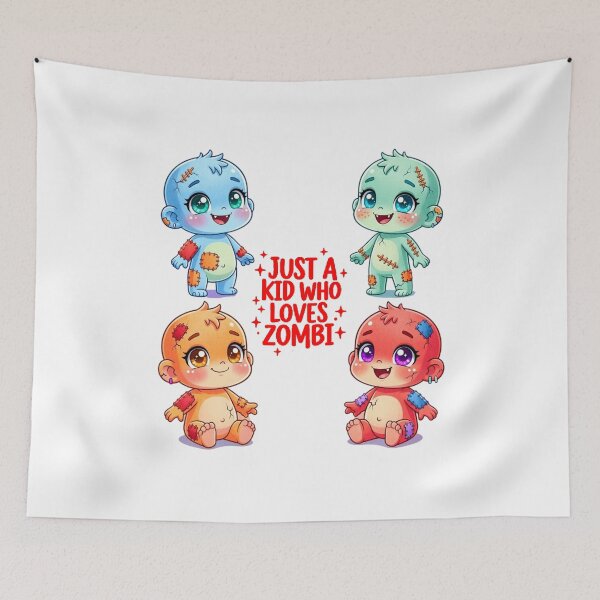 Item preview, Cute Baby Zombie Characters – “Just a Kid Who Loves Zombies” Watercolor Chibi Design designed and sold by Zippy Creation.