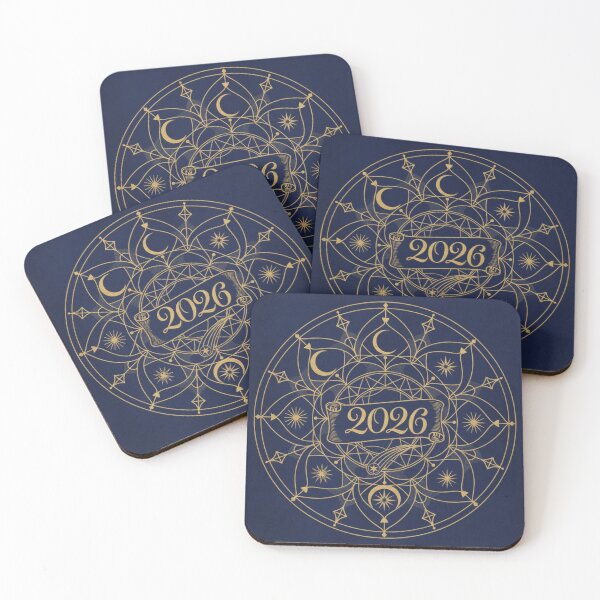 Item preview, 2026 Cosmic Celestial Mandala | Gold New Year Astrological Design designed and sold by VibeNationArt.
