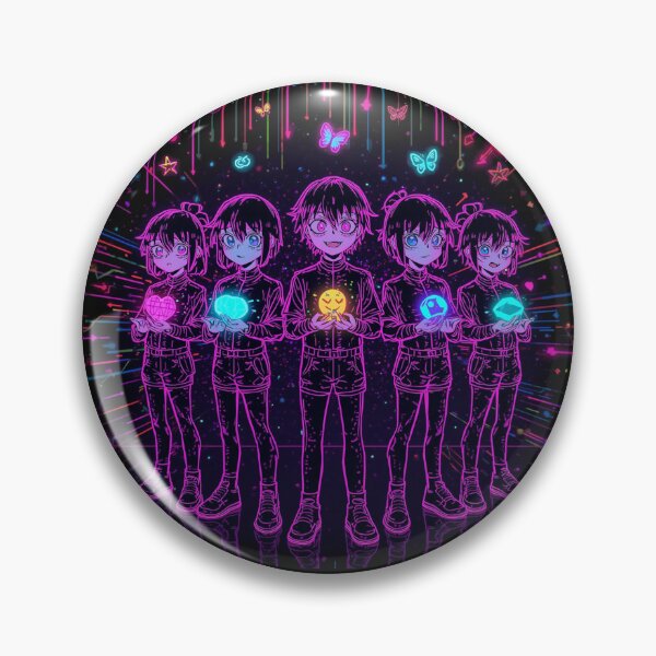 Item preview, Neon Manga Squad – Vibrant Cyberpop Street Art Characters designed and sold by PLUSHIWORLDtm.