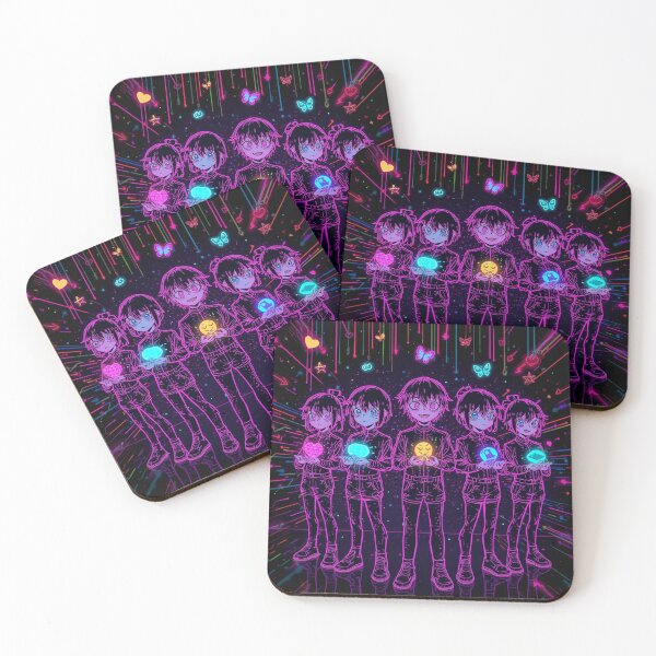 Item preview, Neon Manga Squad – Vibrant Cyberpop Street Art Characters designed and sold by PLUSHIWORLDtm.