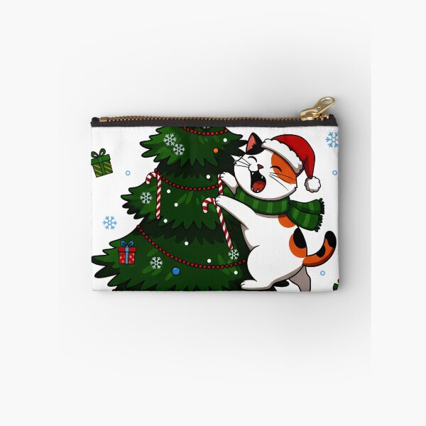 Item preview, Calico Cat Climbing Christmas Tree – Whimsical Holiday Mischief Design designed and sold by meesub.