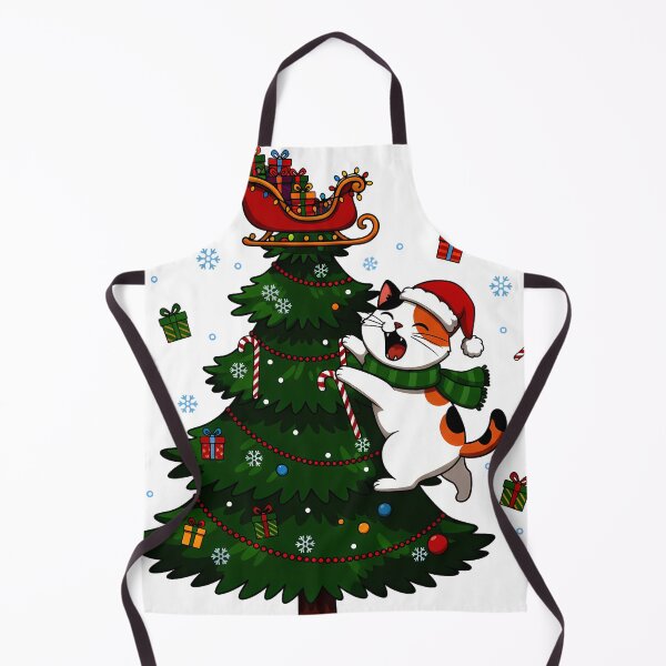Item preview, Calico Cat Climbing Christmas Tree – Whimsical Holiday Mischief Design designed and sold by meesub.