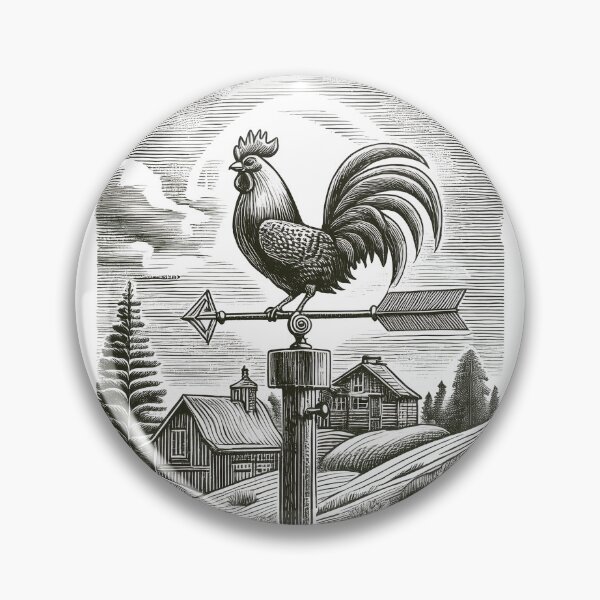 Item preview, Vintage Rooster Weather Vane - Vintage Pencil Drawings designed and sold by RockitBaby.