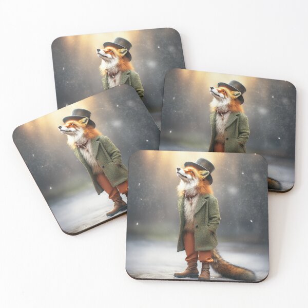 Item preview, Gentlemen Red Fox with Top Hat designed and sold by Mr-Tshirts.