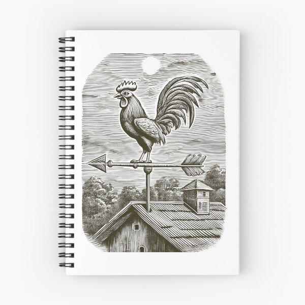 Item preview, Rustic Rooster Weather Vane - Vintage Pencil Drawings designed and sold by RockitBaby.