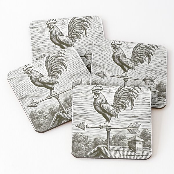 Item preview, Rustic Rooster Weather Vane - Vintage Pencil Drawings designed and sold by RockitBaby.