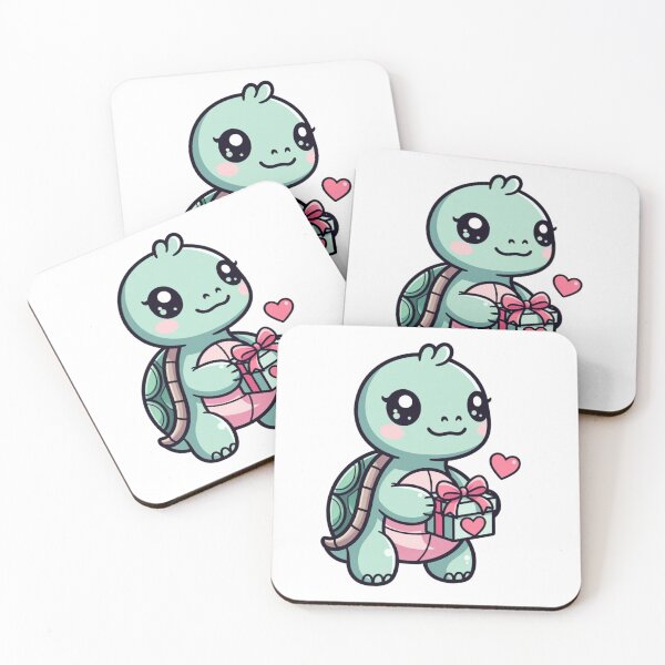 Item preview, Cute Turtle With Heart Elements Romantic Cute Character designed and sold by GrumpySableye.