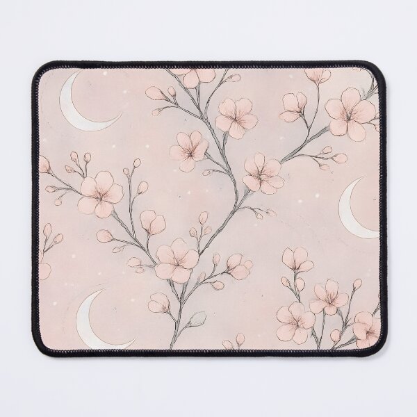 Item preview, Cherry Blossom Orbit with Stardust Trails – Peach & Lavender Haze designed and sold by Artsy-With.