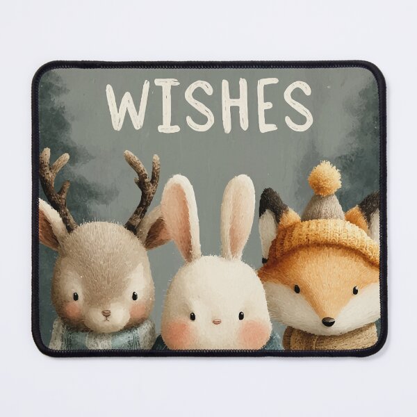 Item preview, Warm Wishes Winter Woodland Critters - Deer, Bunny, Fox Muted Watercolor designed and sold by Moss and Moon Studio.