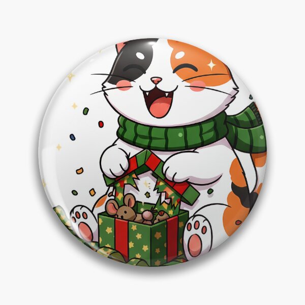 Item preview, Calico Cat Opening Gift – Toy Mouse Christmas Surprise Design designed and sold by meesub.