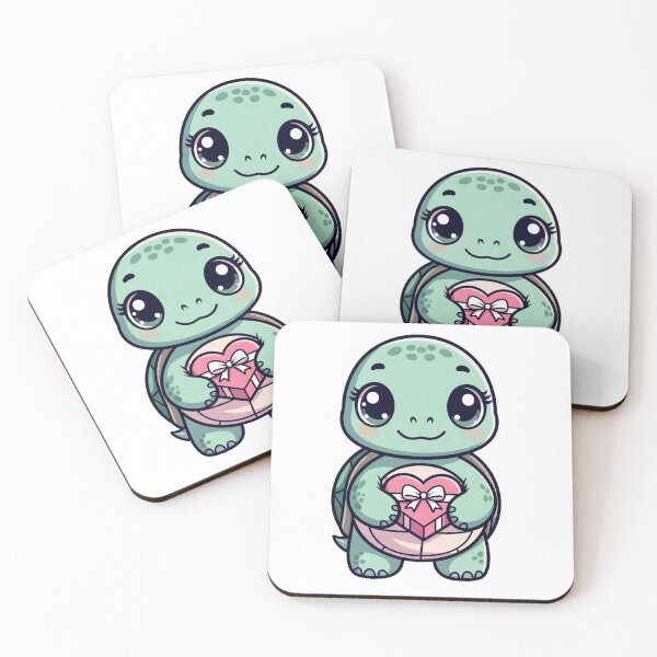 Item preview, Cute Smiling Turtle With Hearts Cute Valentine Gift designed and sold by GrumpySableye.