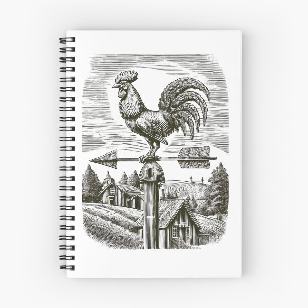 Item preview, Classic Rooster Weather Vane - Vintage Pencil Drawings designed and sold by RockitBaby.