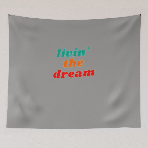 Item preview, LIVIN'-THE-DREAM-RETRO-LOGO designed and sold by NadineBeging.