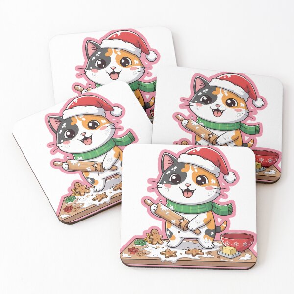 Item preview, Calico Cat Holiday Baking – Whimsical Christmas Cookie Design designed and sold by meesub.