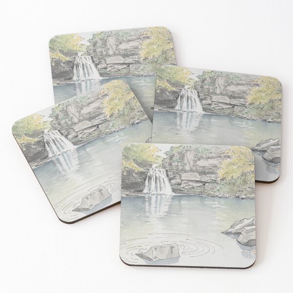 Item preview, Cauldron Falls: Japanese Print Style, Malham, Yorkshire designed and sold by VistaPainterArt.