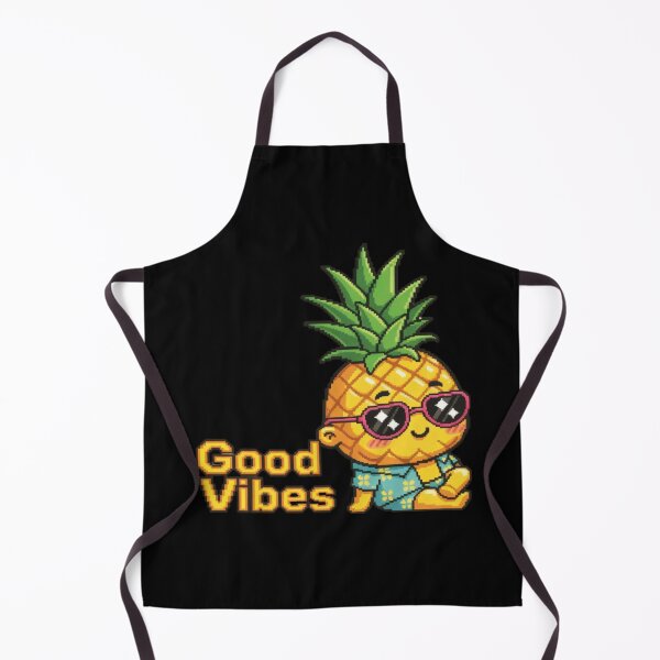 Item preview, Good Vibes Pineapple Baby – Tropical Kawaii Pixel Art designed and sold by Pixel Girl Aesthetic Studio.