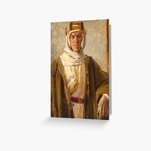 Lawrence of Arabia. Colonel T. E. Lawrence. Augustus John. 1919. Greeting Card