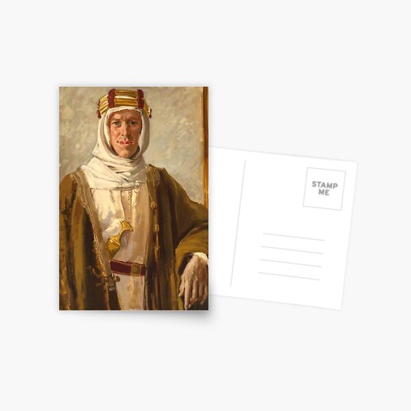 Lawrence of Arabia. Colonel T. E. Lawrence. Augustus John. 1919. Postcard