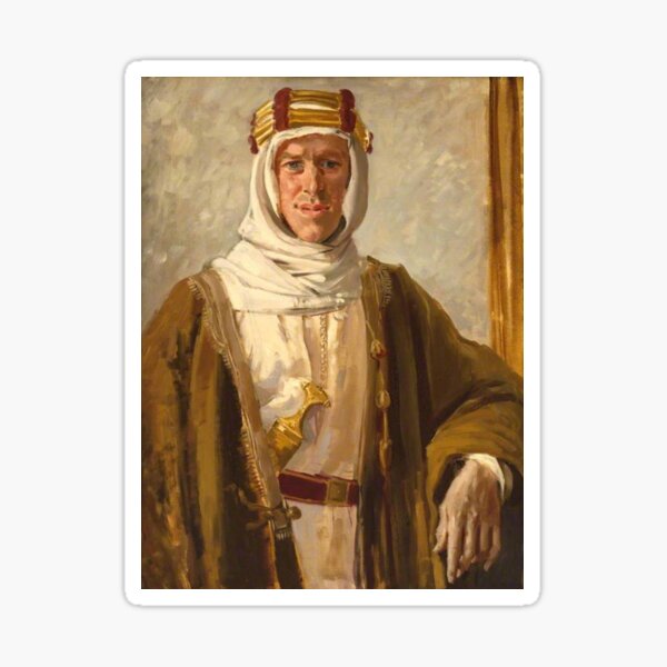 Lawrence of Arabia. Colonel T. E. Lawrence. Augustus John. 1919. Sticker
