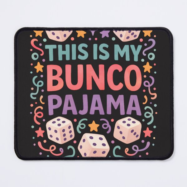 Item preview,  This is My Bunco Pajama, bunco night gift, pastel dice bunco graphic tee, cozy board game lover tee, fun sleepwear style designed and sold by MarylaInvest.